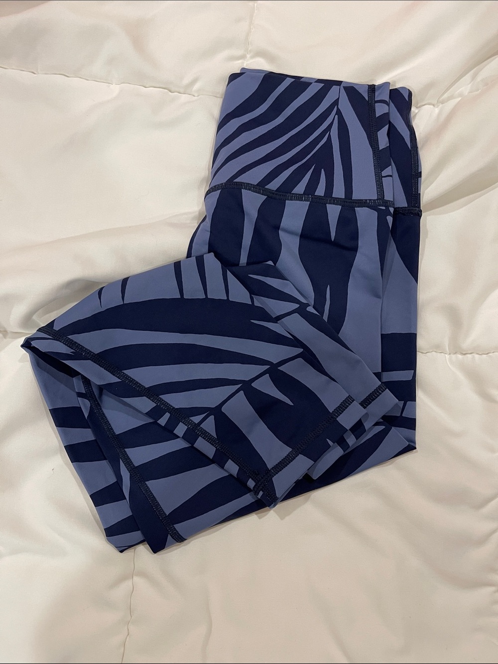 aerie Navy and Periwinkle Zebra Print High-Rise Leggings